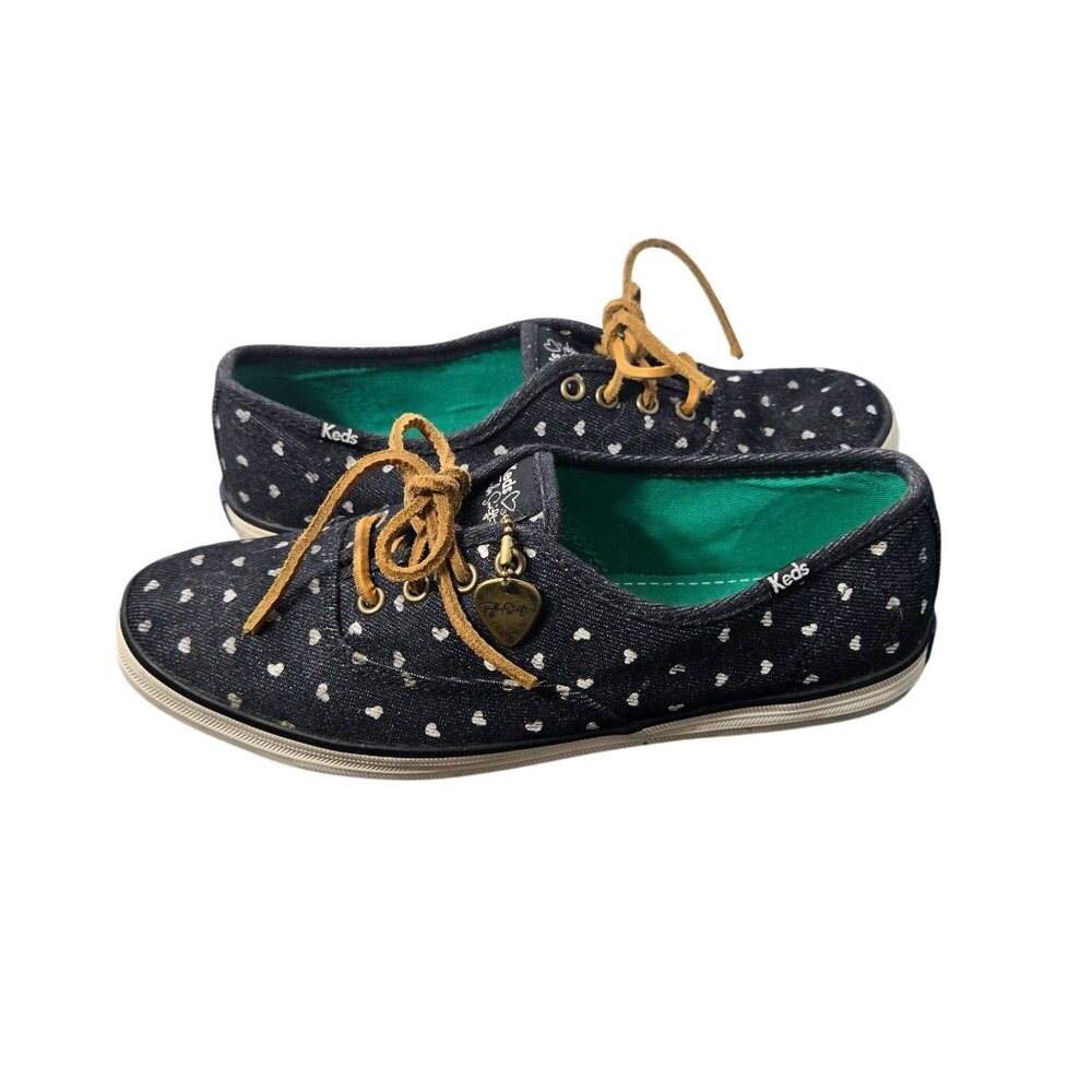 Keds x Taylor Swift Denim Heart Sneakers 7.5 Swiftie Casual Valentines Eras Tour